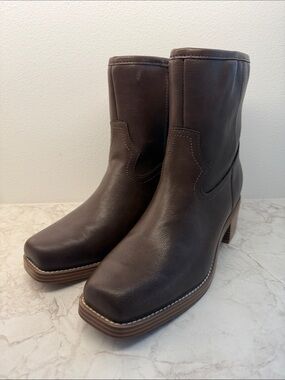 MIA Dark Brown Low Block Heel Mid-Calf Boots